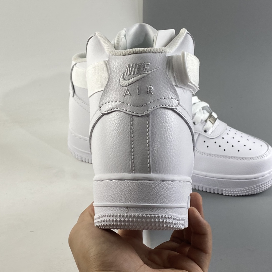 P180  NIKE Air Force 1 High ’07 空军一号经典全白高帮休闲板鞋 315121-115