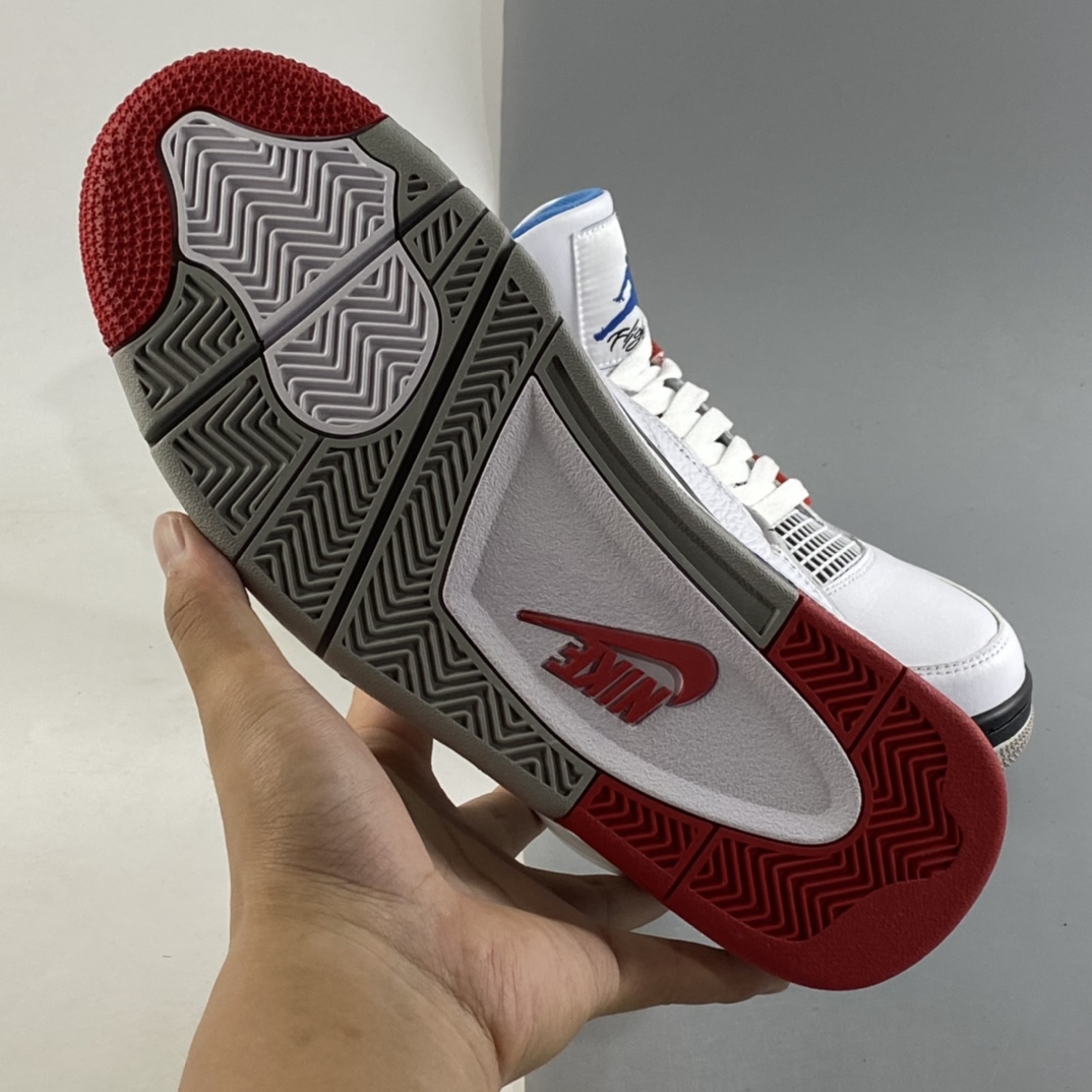 P380  Air Jordan 4 Tattoo“What The”AJ4 乔4白蓝 篮球鞋 CI1184-146