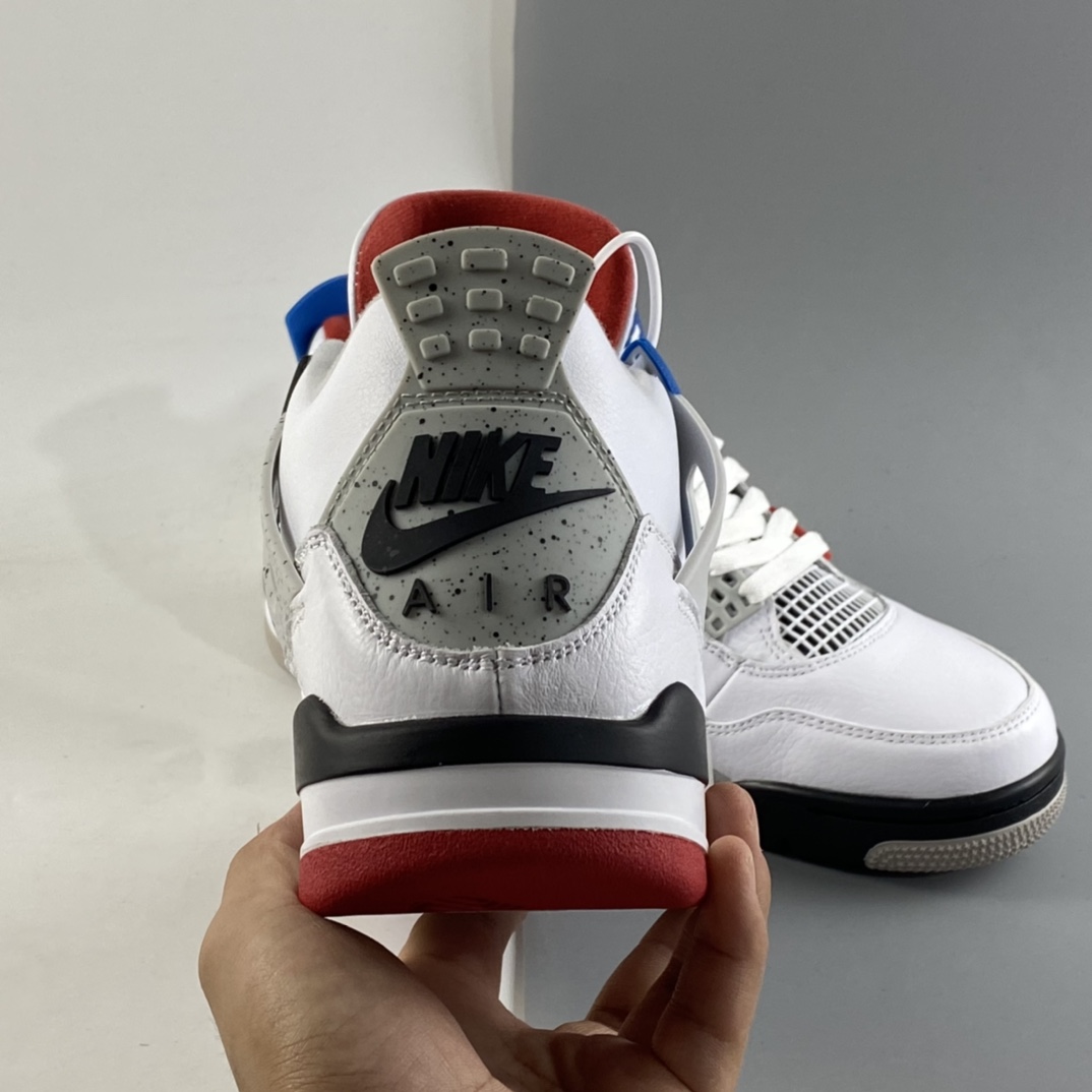 P380  Air Jordan 4 Tattoo“What The”AJ4 乔4白蓝 篮球鞋 CI1184-146