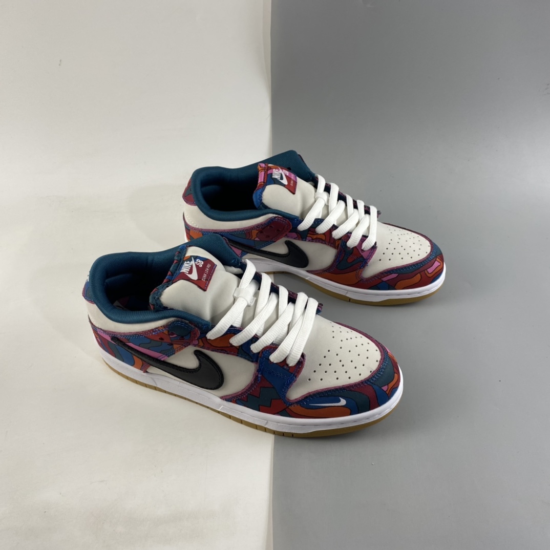 P400 Parra x NIKE Dunk SB Low Pro 白蓝红 抽象艺术滑板鞋 DH7695-600-莆田鞋,莆田鞋货源,高仿鞋,高仿鞋货源,安福档口,莆田高仿鞋,莆田鞋批发,高仿鞋批发,莆田高仿运动鞋,高仿运动鞋,莆田运动鞋 P400 Parra x NIKE Dunk SB Low Pro 白蓝红 抽象艺术滑板鞋 DH7695-600