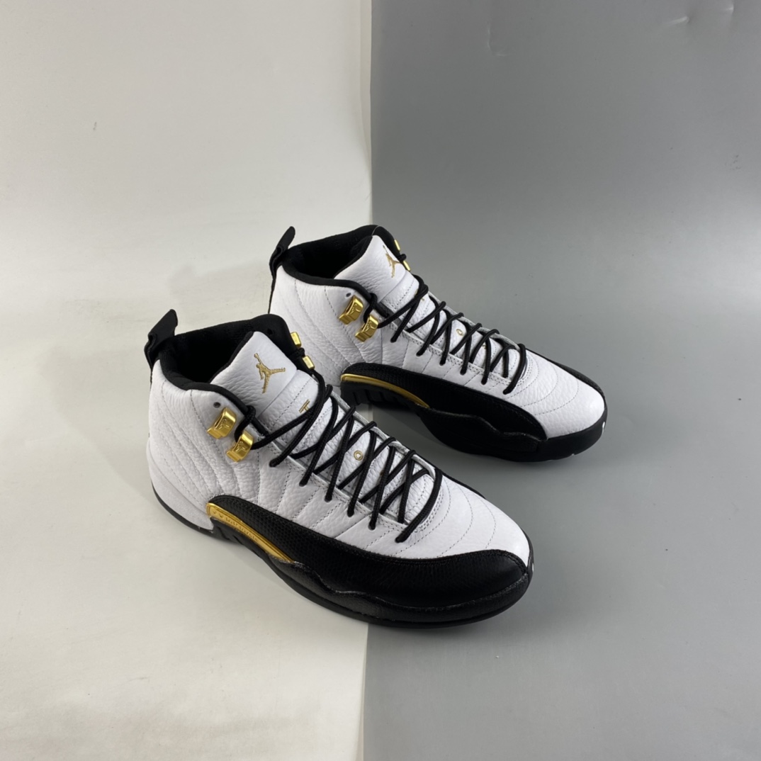 P500  Air Jordan 12 Retro AJ12 “黑白金扣”CT8013-170