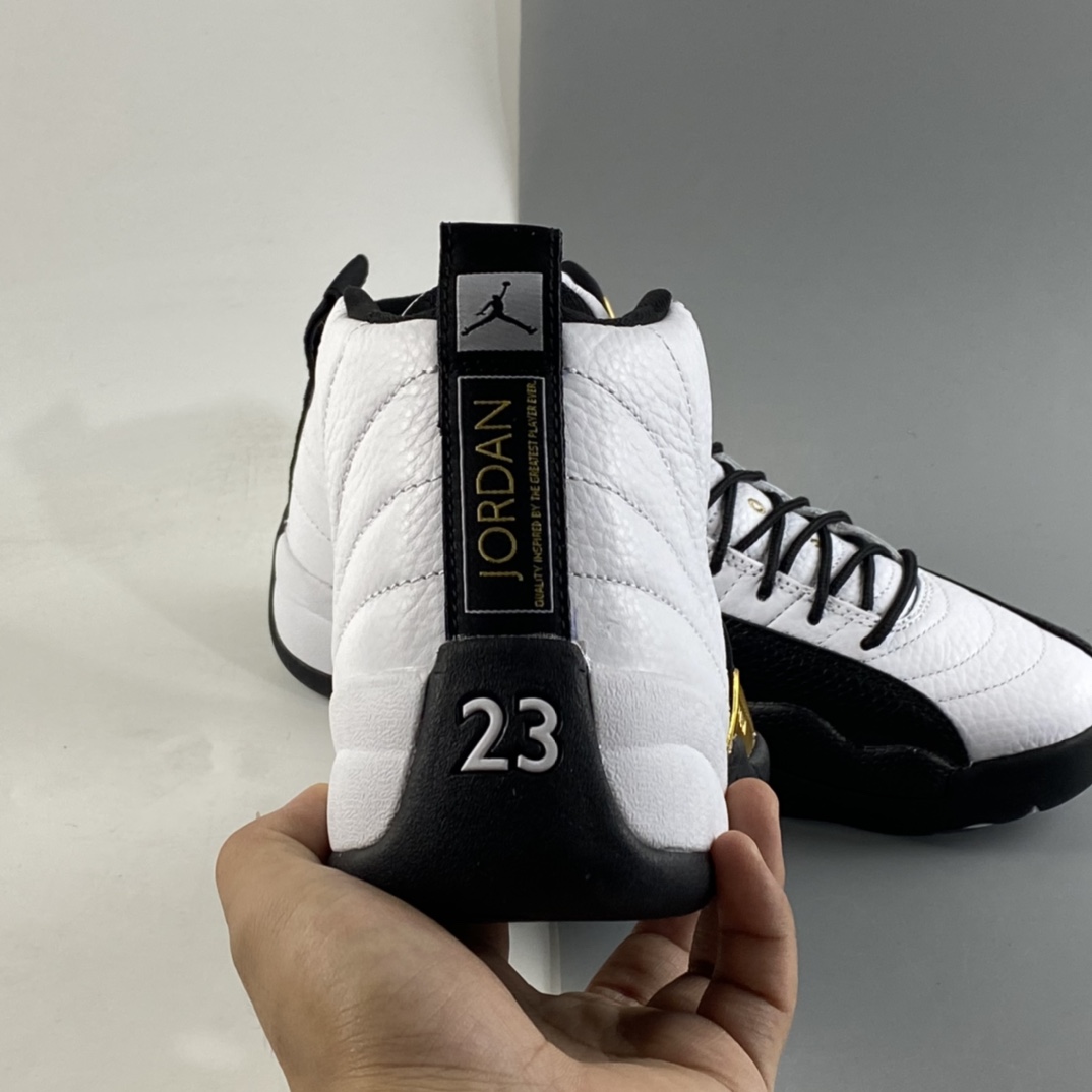 P500  Air Jordan 12 Retro AJ12 “黑白金扣”CT8013-170