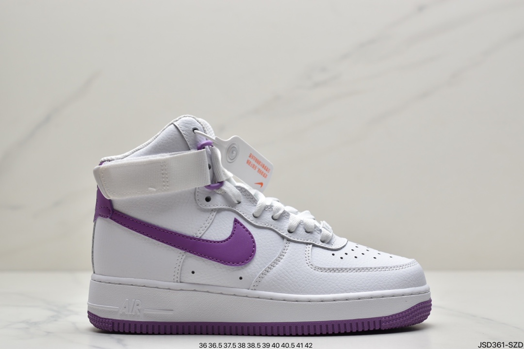 200 Nike AIR Force 1 High White Gum 白紫334031-112