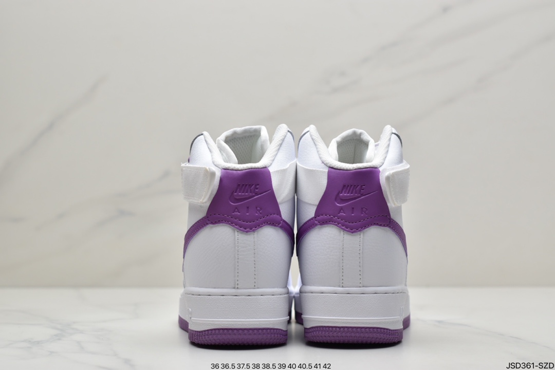 200 Nike AIR Force 1 High White Gum 白紫334031-112
