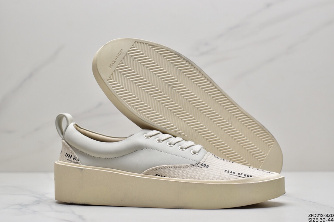 280  SYTM FOG 6th主线 Fear of god 101满印字母LOGO弹幕低帮休闲板鞋