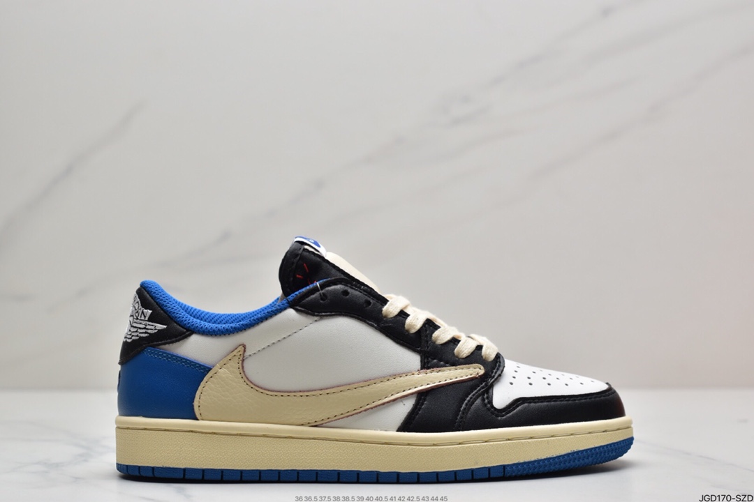 180 Fragment x TS x Air Jordan 1 Low三方联名倒钩低帮 DM7866-140