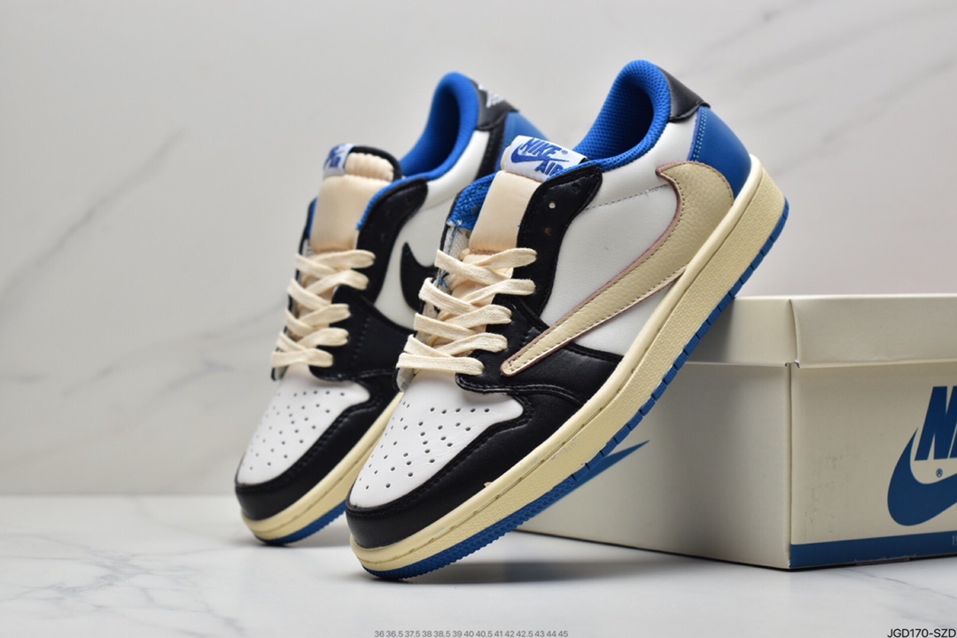 180 Fragment x TS x Air Jordan 1 Low三方联名倒钩低帮 DM7866-140