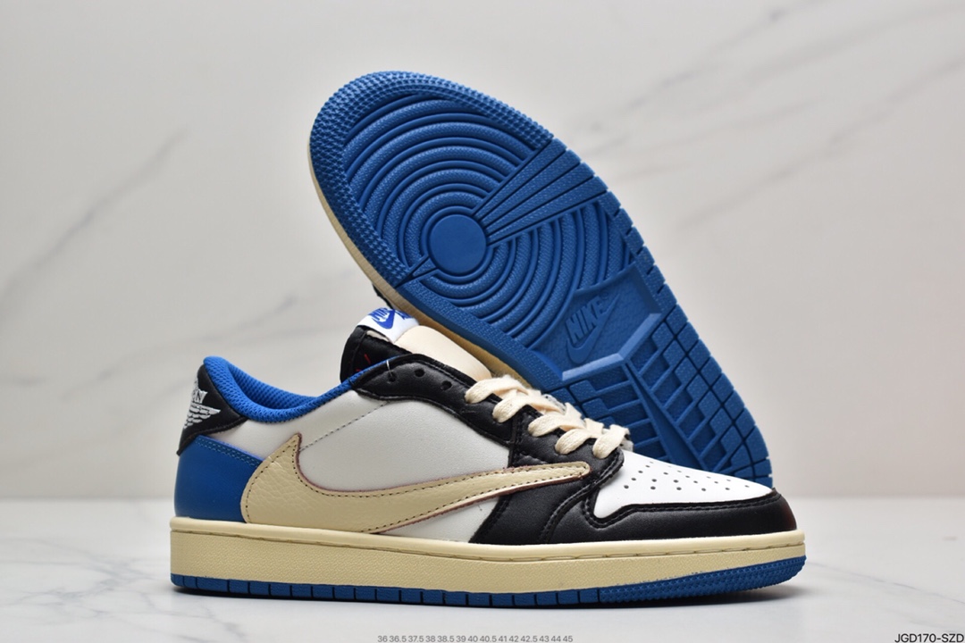 180 Fragment x TS x Air Jordan 1 Low三方联名倒钩低帮 DM7866-140