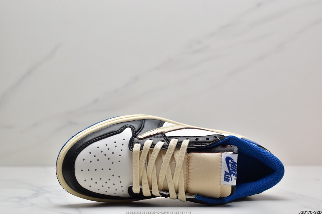 180 Fragment x TS x Air Jordan 1 Low三方联名倒钩低帮 DM7866-140