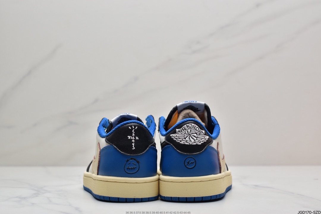 180 Fragment x TS x Air Jordan 1 Low三方联名倒钩低帮 DM7866-140