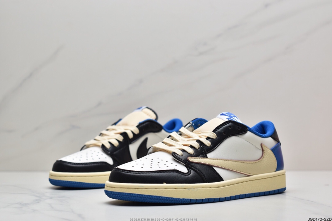 180 Fragment x TS x Air Jordan 1 Low三方联名倒钩低帮 DM7866-140