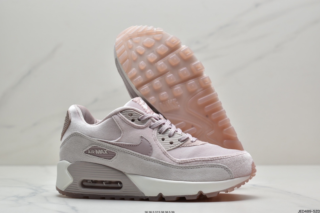 150 耐克Nike Air Max 90  丝绒复古气垫百搭休闲运动慢跑鞋 898512