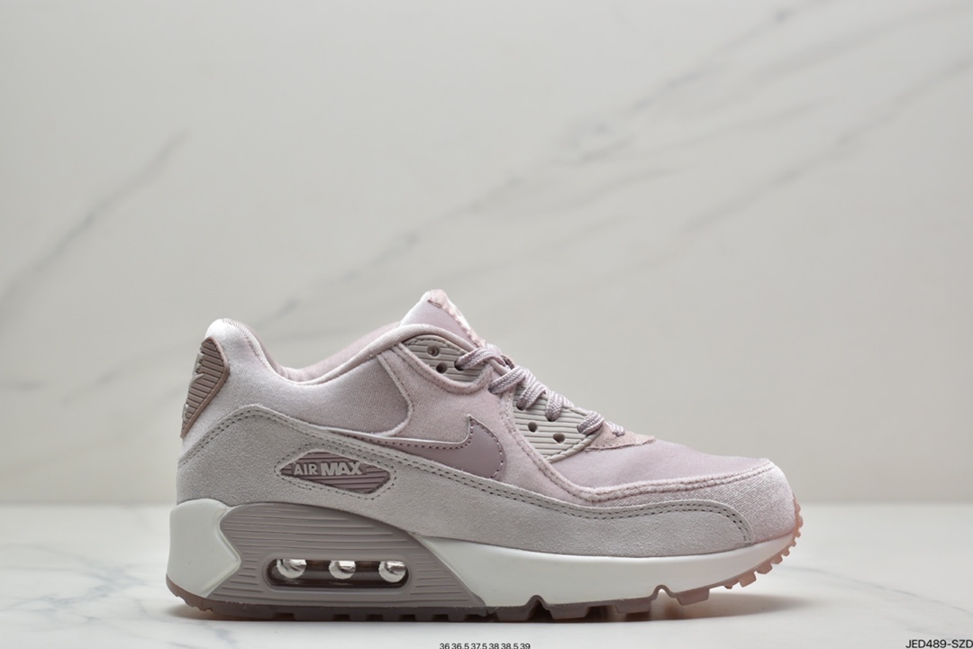 150 耐克Nike Air Max 90  丝绒复古气垫百搭休闲运动慢跑鞋 898512
