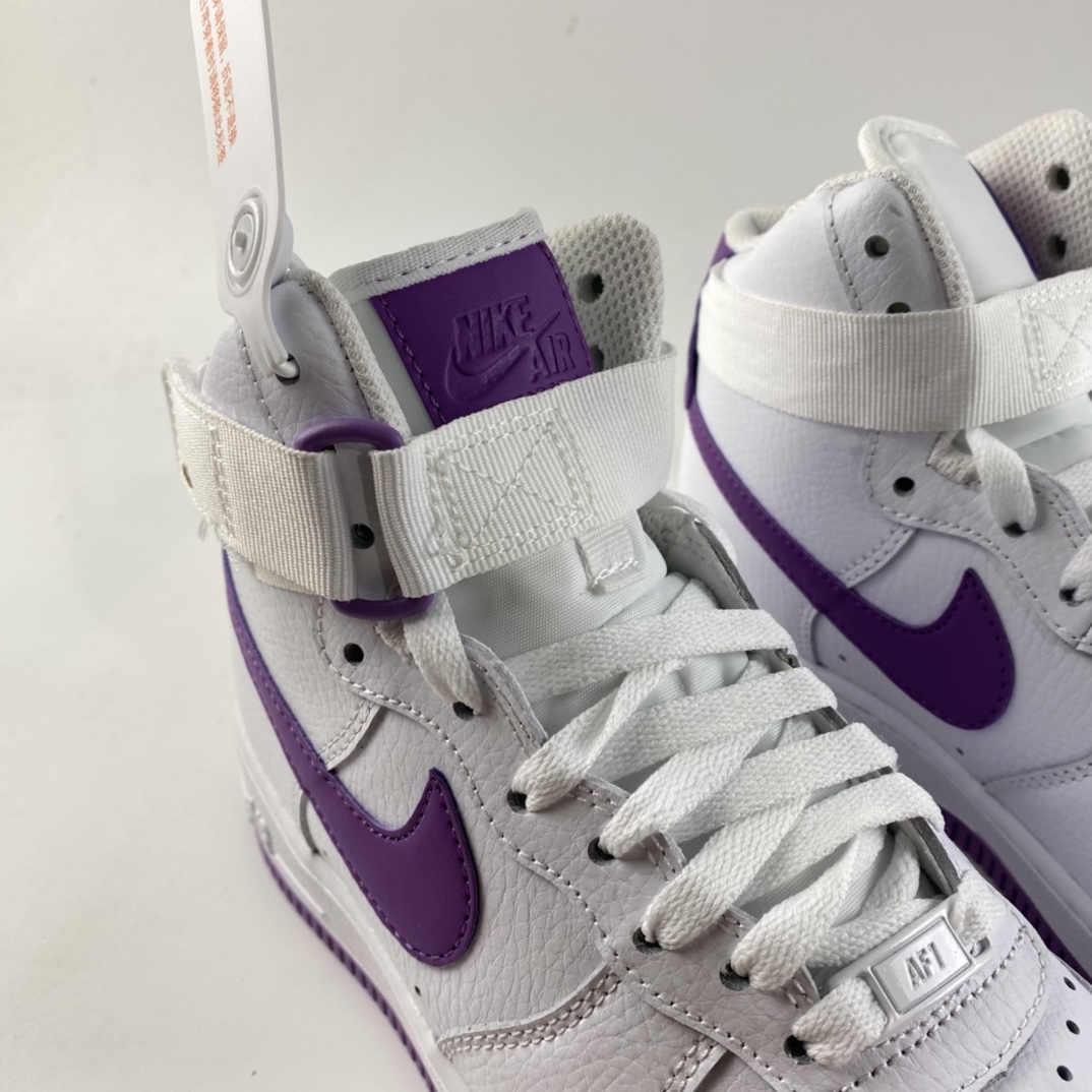 P220  NIKE Air Force 1 High ’07 空军一号白紫高帮休闲板鞋 334031-112