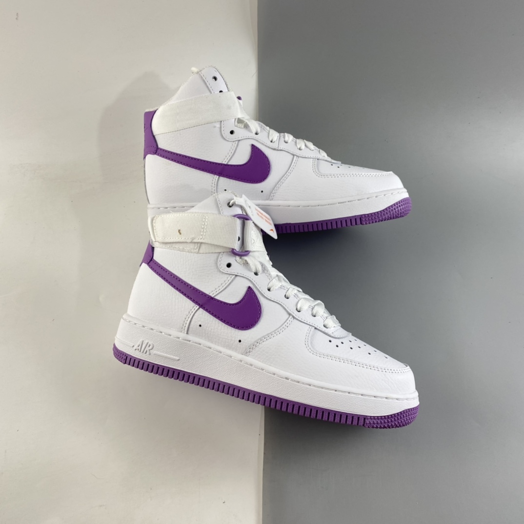 P220  NIKE Air Force 1 High ’07 空军一号白紫高帮休闲板鞋 334031-112