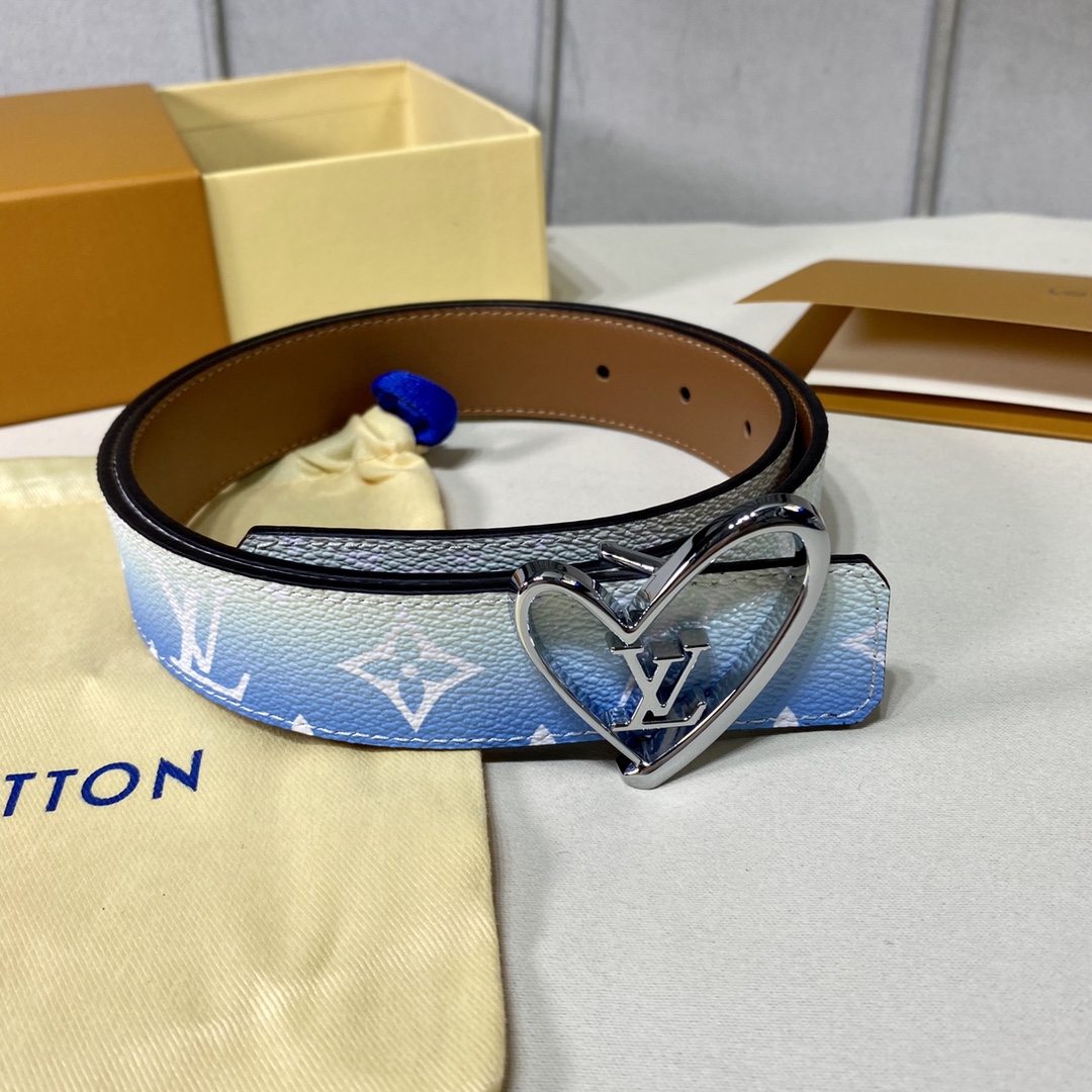 Louis Vuitton Belts Women Calfskin Cowhide Summer Collection