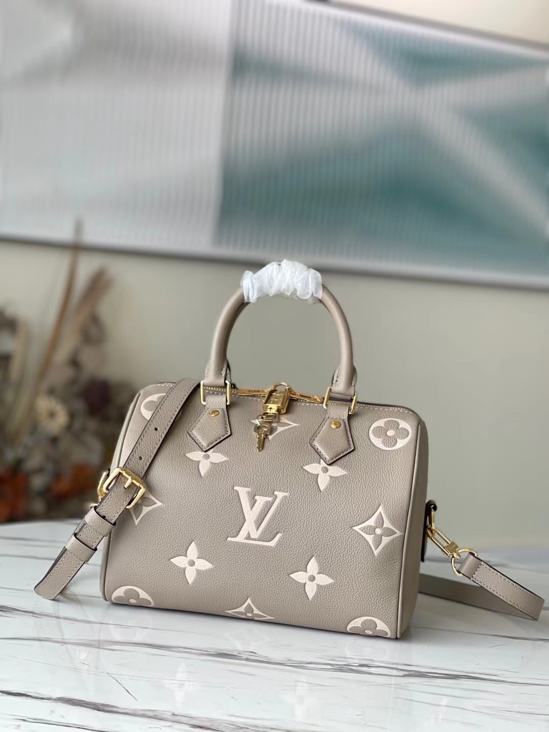 Louis Vuitton LV Speedy Bags Handbags Grey Empreinte​ Fall Collection M58947