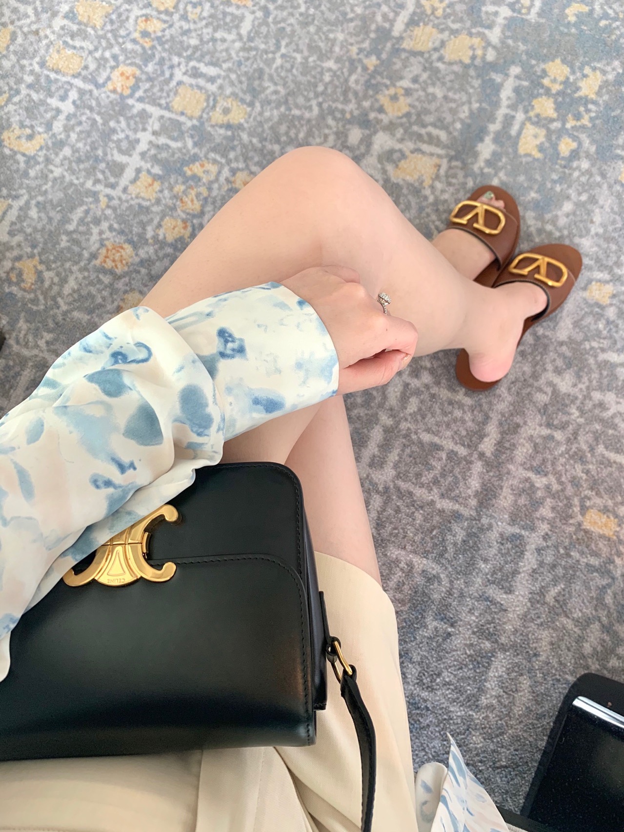 CELINE TEEN TRIOMPHE 18.5CM BAG 188423黑色