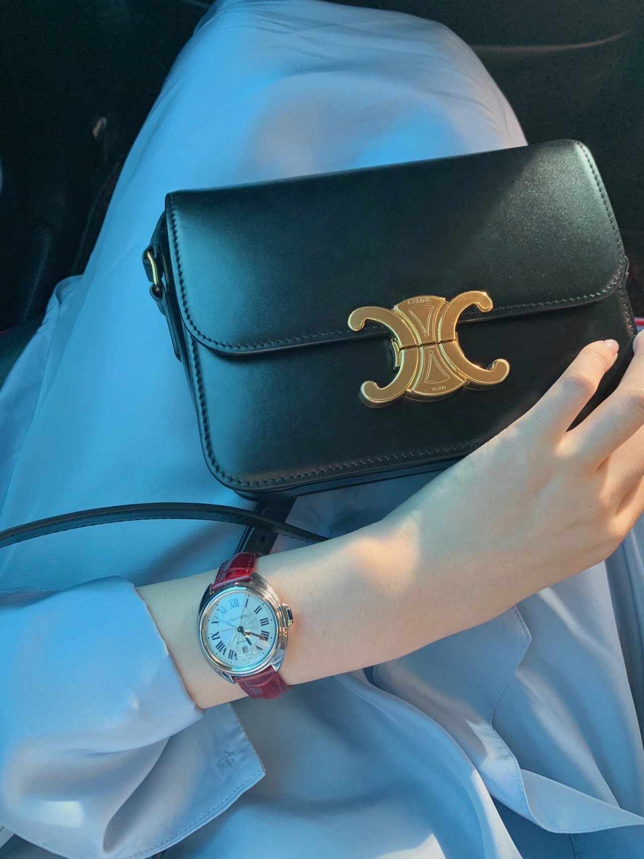 CELINE TEEN TRIOMPHE 18.5CM BAG 188423黑色