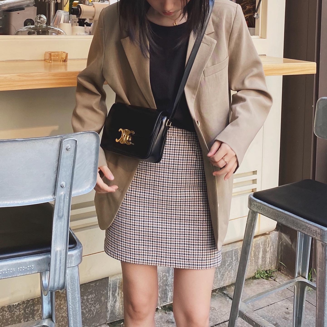 CELINE TEEN TRIOMPHE 18.5CM BAG 188423黑色