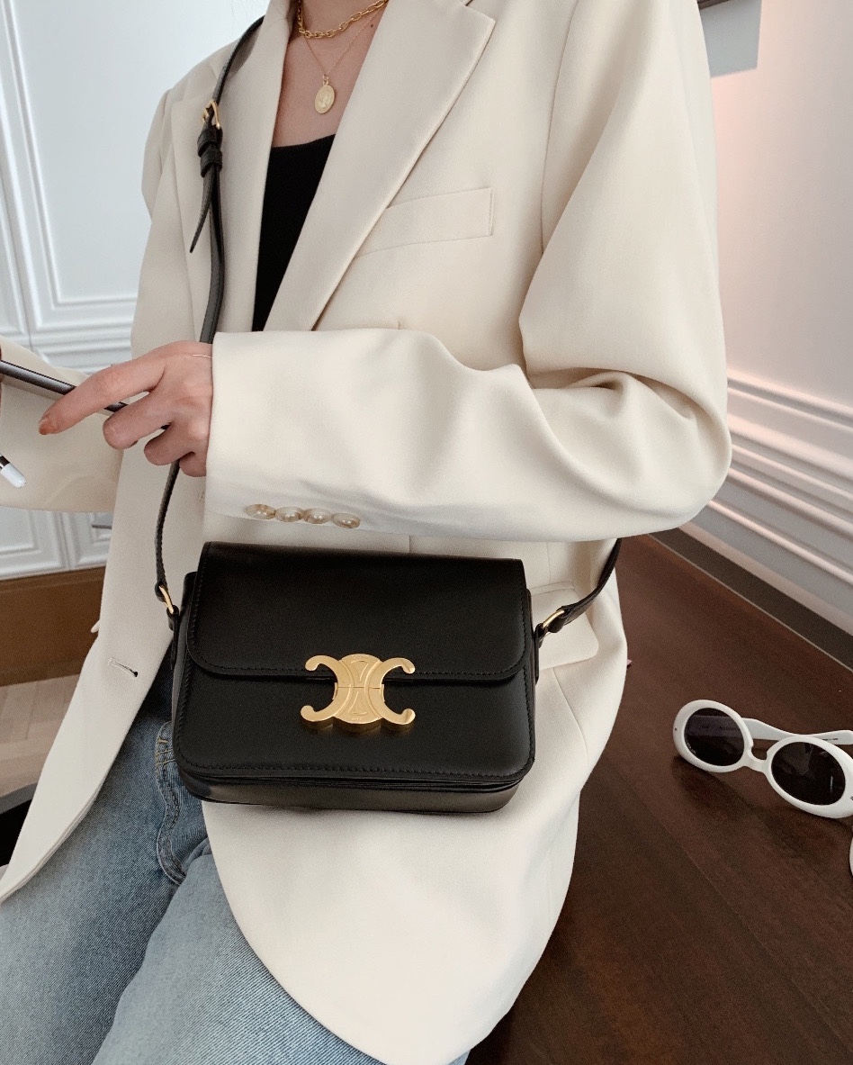 CELINE TEEN TRIOMPHE 18.5CM BAG 188423黑色