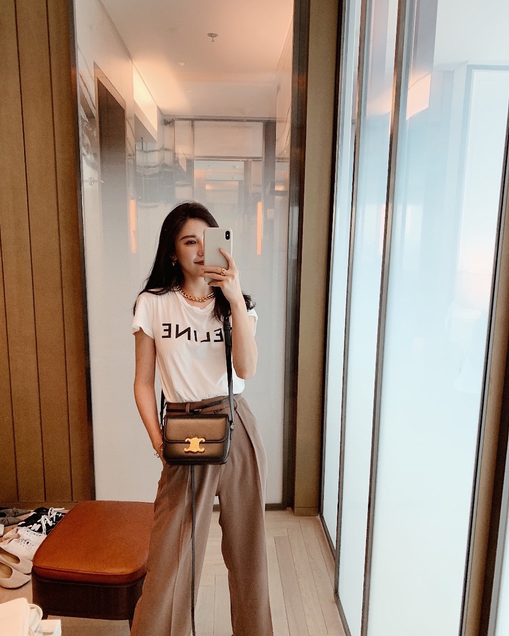 CELINE TEEN TRIOMPHE 18.5CM BAG 188423黑色