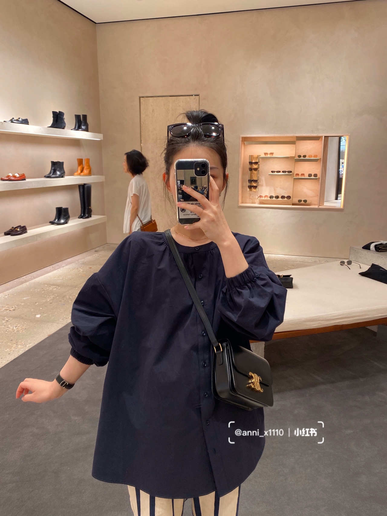 CELINE TEEN TRIOMPHE 18.5CM BAG 188423黑色
