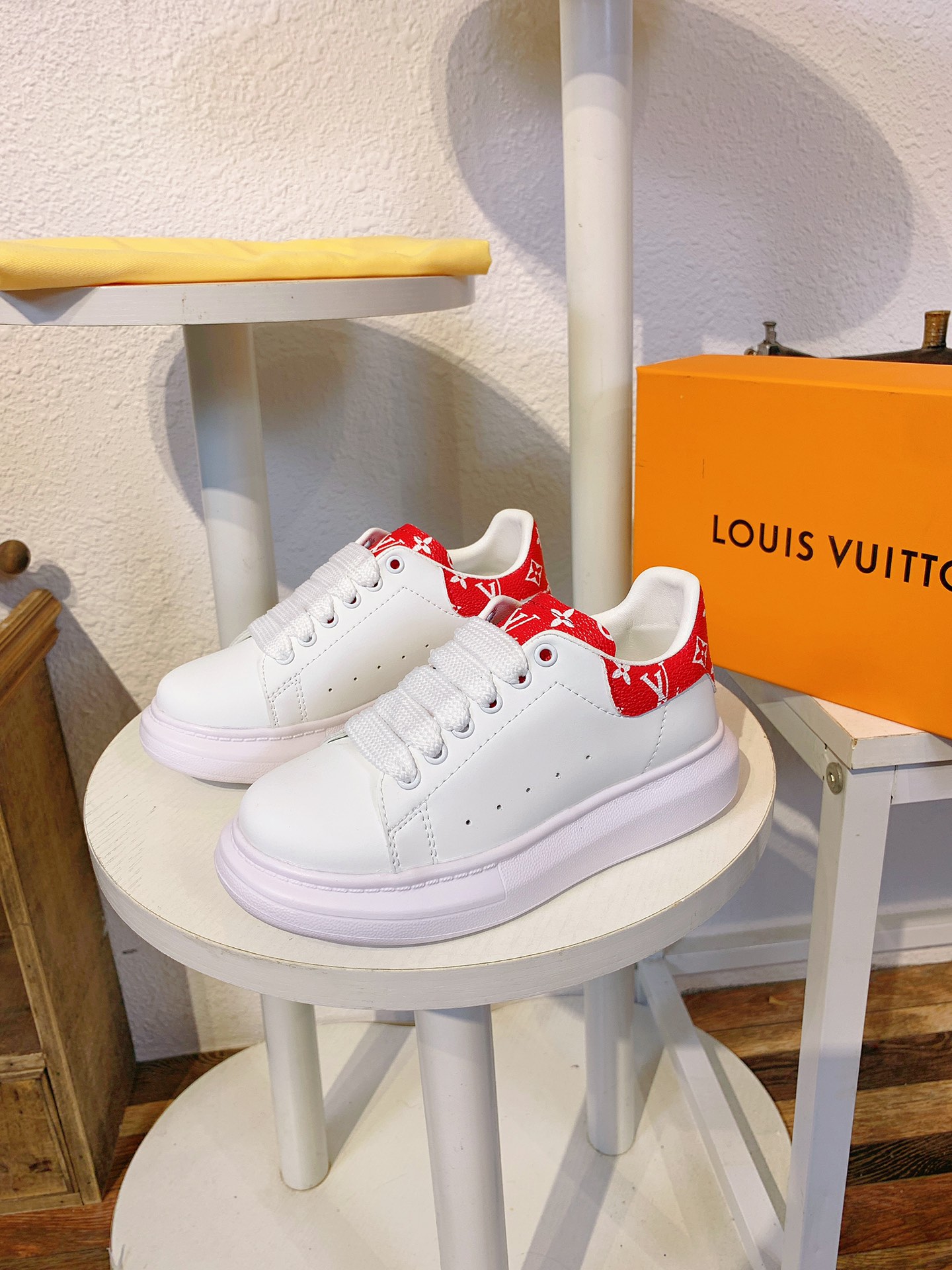 Louis Vuitton Skateboard Shoes Kids Shoes White Kids Sheepskin Fashion