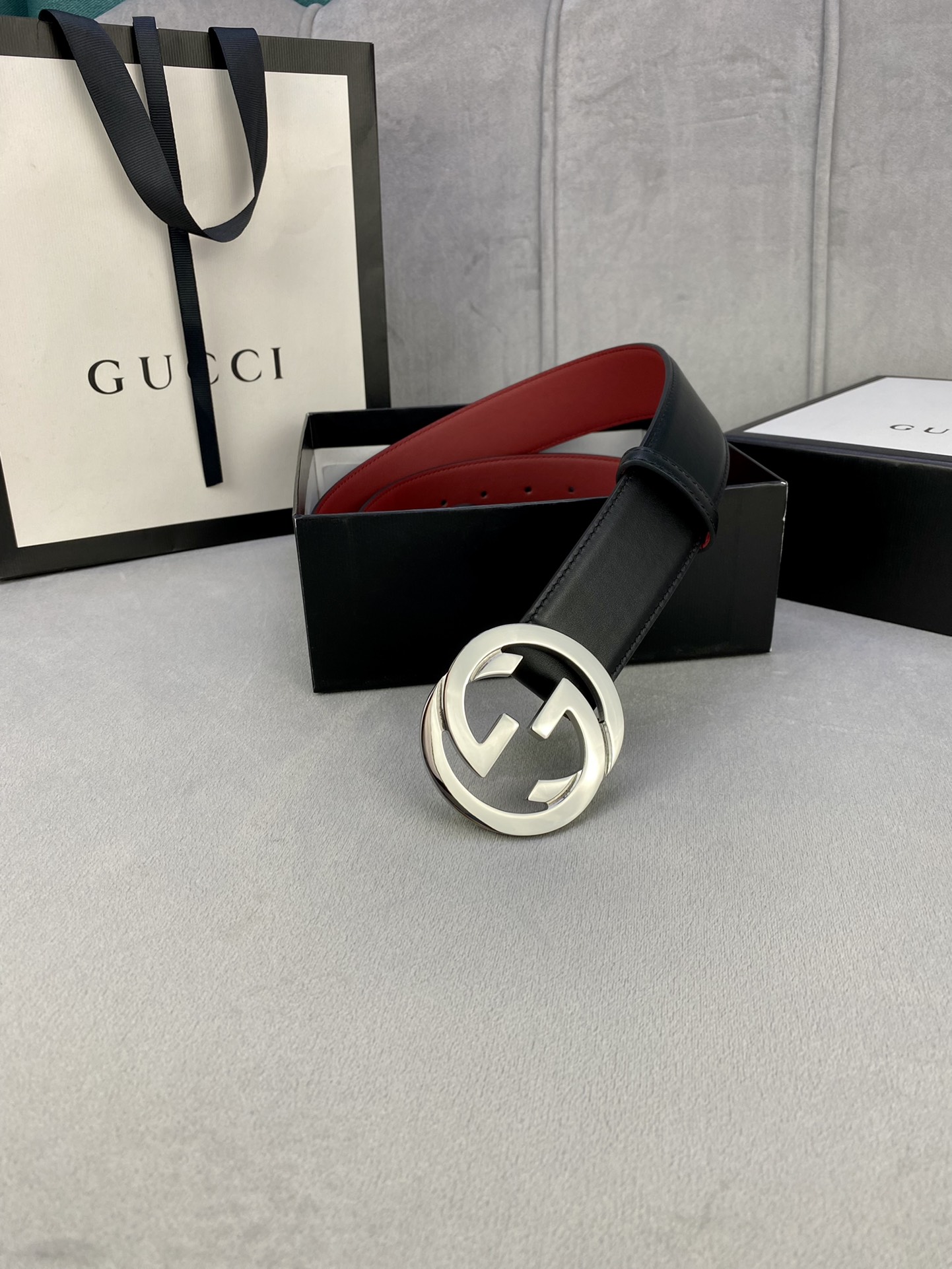 宽度4.0cmgucci互扣式双G带