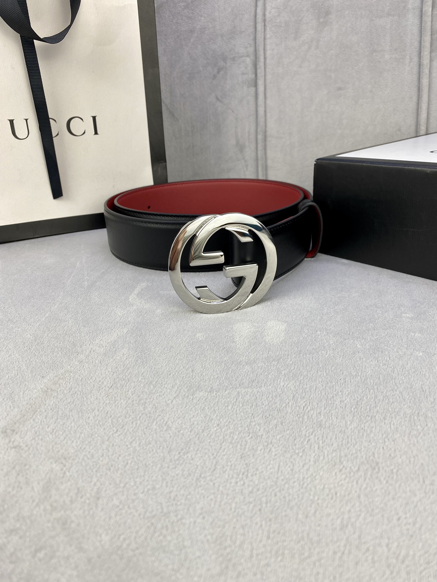 宽度4.0cmgucci互扣式双G带