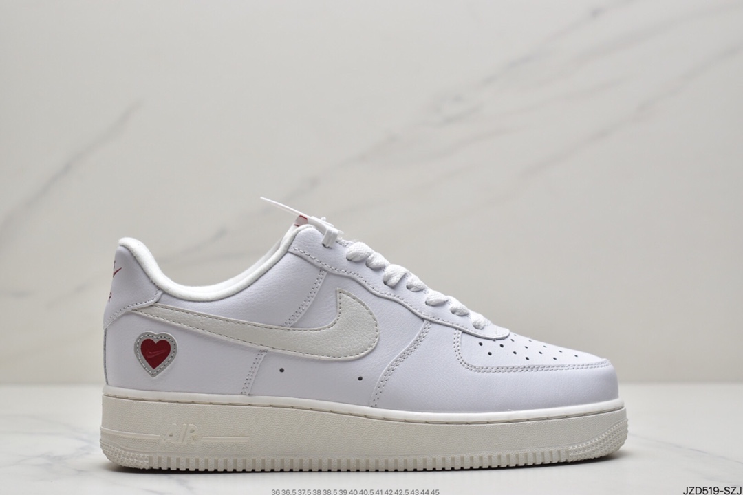 140 耐克Nike Air Force 1“ Valentine’s Day”空军一号白红情人节DD7117-100