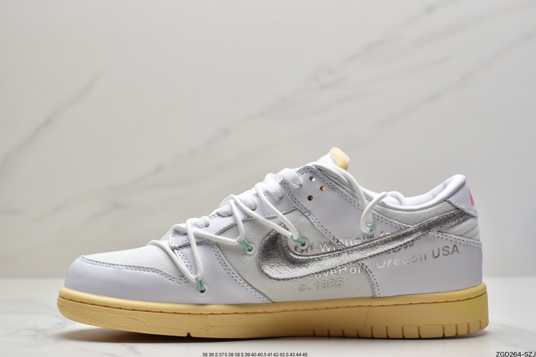 290 OFF-WHITE x Futura x Dunk Low“21 of 50 三方联名白灰紫低帮休闲板鞋DM1602-106
