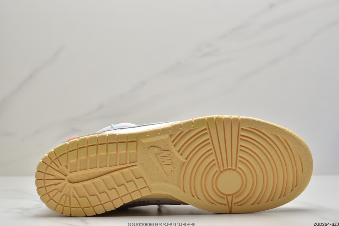 290 OFF-WHITE x Futura x Dunk Low“21 of 50 三方联名白灰紫低帮休闲板鞋DM1602-106