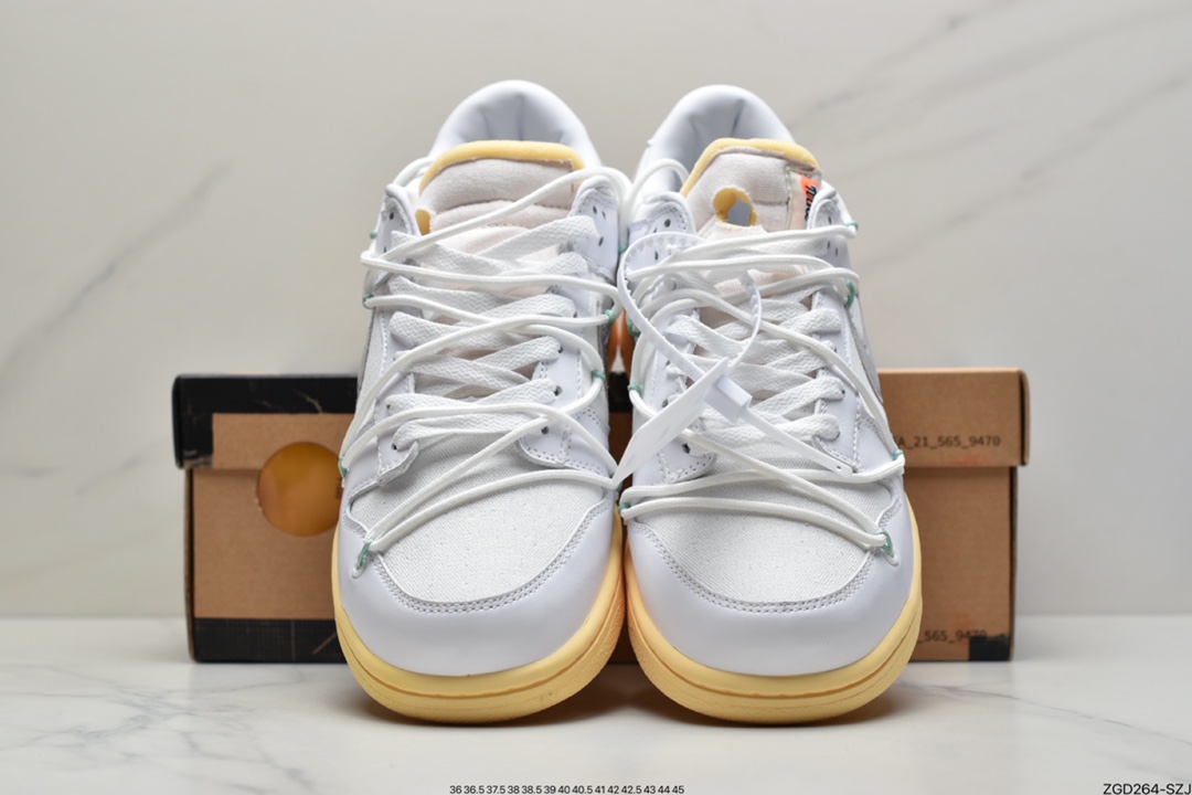 290 OFF-WHITE x Futura x Dunk Low“21 of 50 三方联名白灰紫低帮休闲板鞋DM1602-106