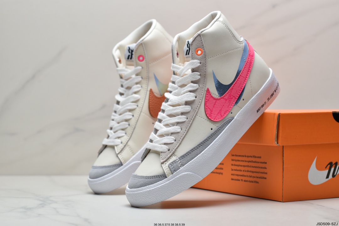 200 耐克Nike Blazer Mid ’77 双勾重影 经典开拓者中帮百搭休闲运动板鞋DD1847-100