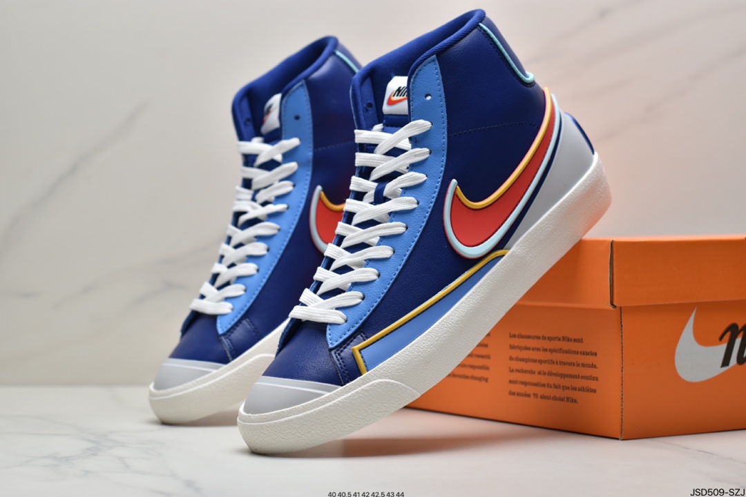200 耐克Nike Blazer Mid ’77 双勾重影 经典开拓者中帮百搭休闲运动板鞋DD1847-100