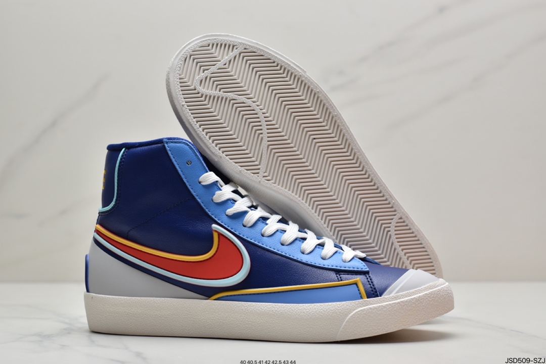 200 耐克Nike Blazer Mid ’77 双勾重影 经典开拓者中帮百搭休闲运动板鞋DD1847-100