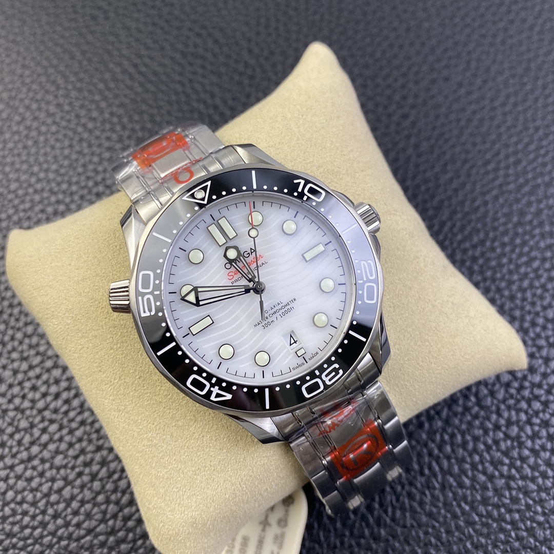 [OMEGA Watches]OR Factoy Seahorse 300m Series White Plate Watch Made of high-q
