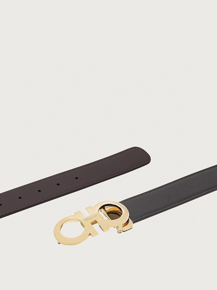 Ferragamo 国现 Ferragamo菲拉格慕 男士皮带 枪色黑棕 双面可用，可自由裁剪 尺码更合身，附件