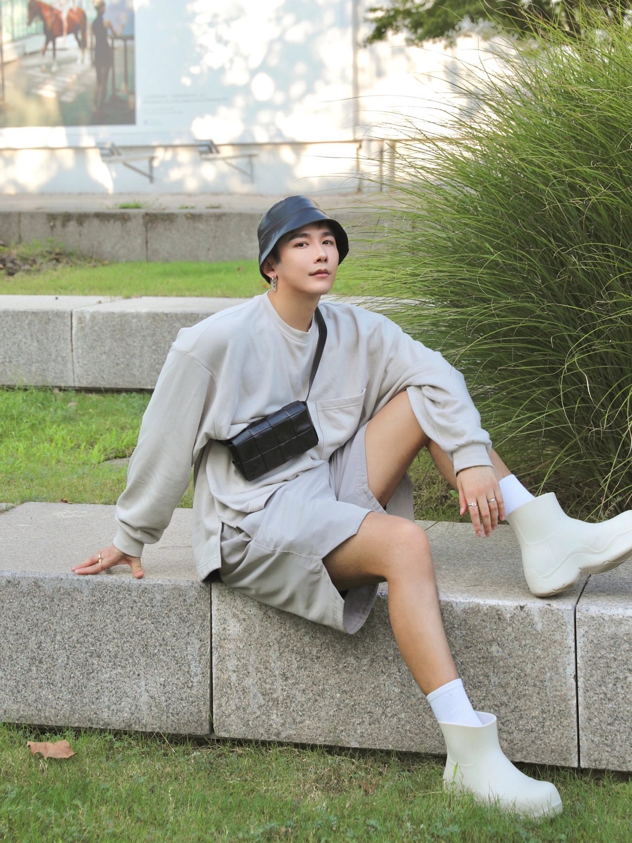 Bottega Veneta葆蝶家 Cassttte四格 651053油蜡皮黑色