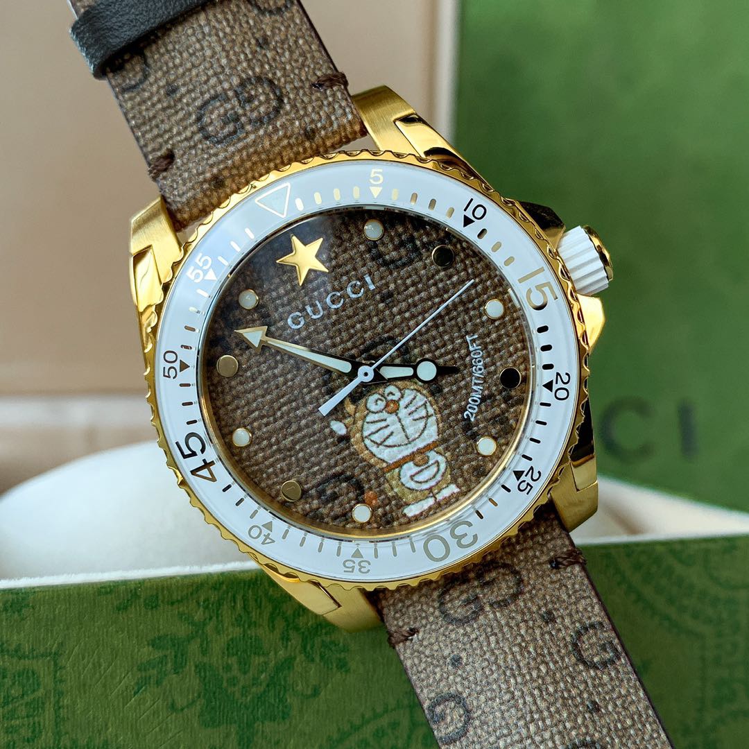 古驰 Gucci多拉A梦联名限定款Doraemon×Gucci联名系列GucciDive腕表