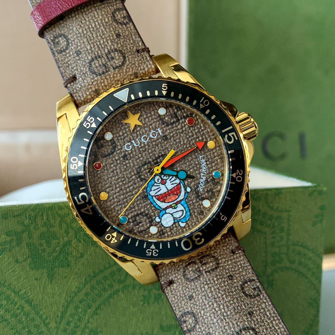 古驰 Gucci多拉A梦联名限定款Doraemon×Gucci联名系列GucciDive腕表