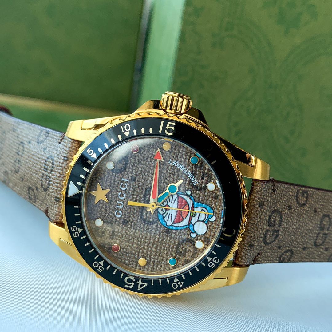 古驰 Gucci多拉A梦联名限定款Doraemon×Gucci联名系列GucciDive腕表