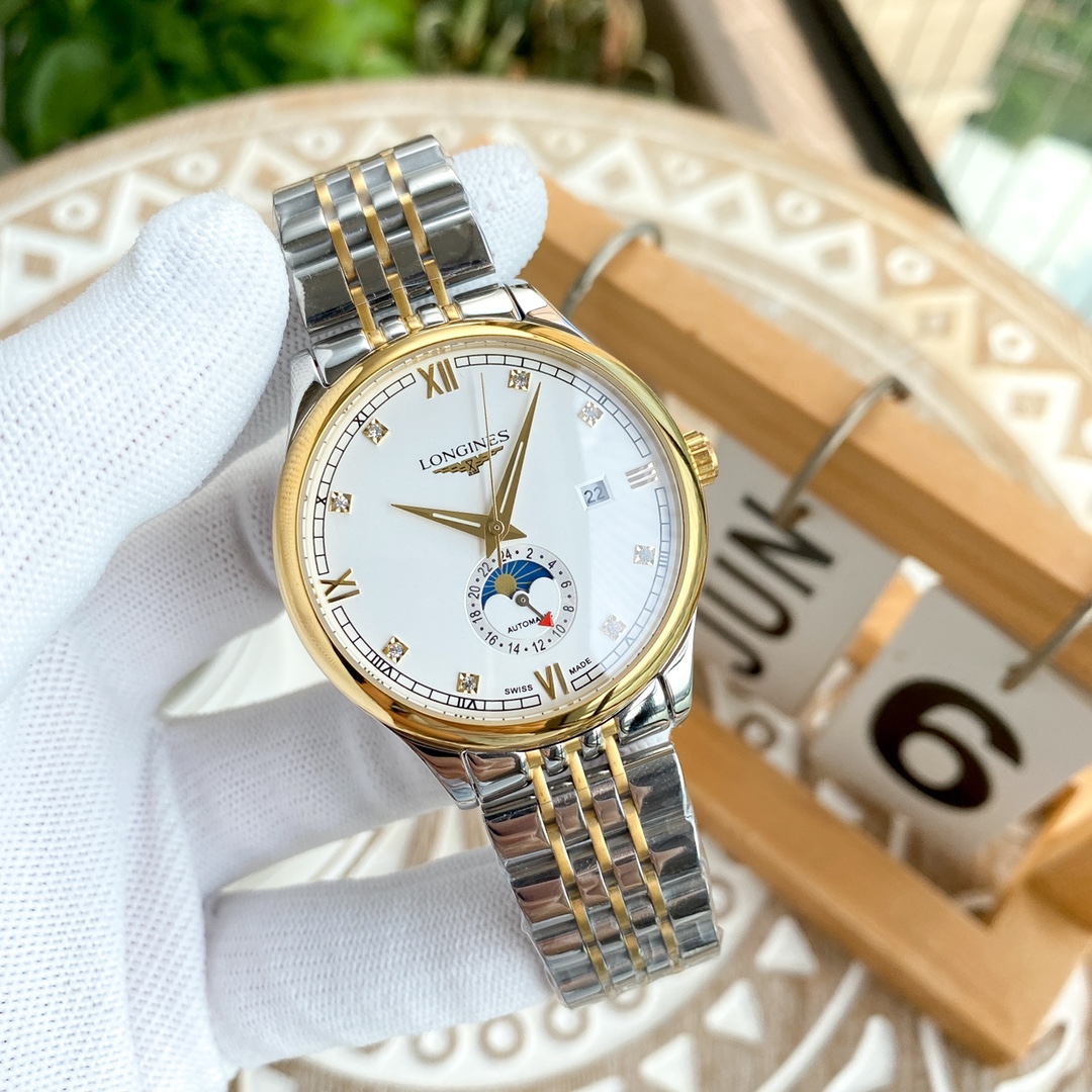[LONGINES Watches]platinum steel strip Longines Longines Boutique Men