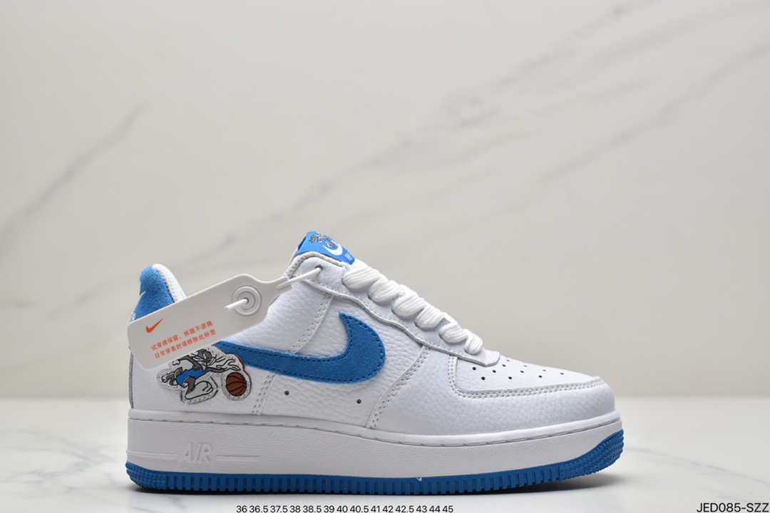 150 耐克Nike Air Force 1 ’07 Low”White/Royal Blue ”空军一号经典低帮百搭休闲运动板鞋DM2845-100