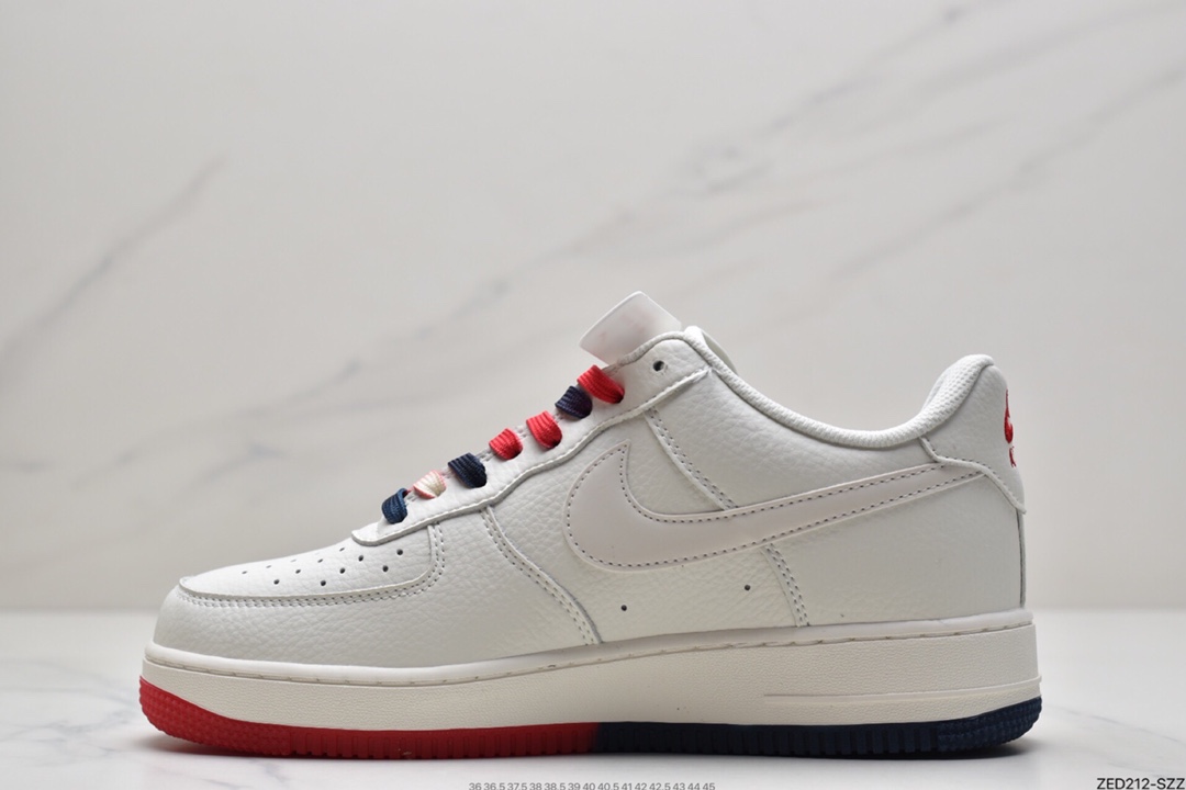 260 海外限量发售耐克Nike Air Force 1 Low ’07 米红蓝‘’洛杉矶快船‘’城市限定 低帮空军一号休闲板鞋 CT1989-102