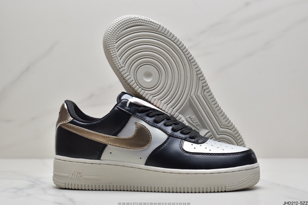190 耐克Nike Air Force 1’07 LV8  黑灰红 拼接百搭休闲板鞋CZ0337-001