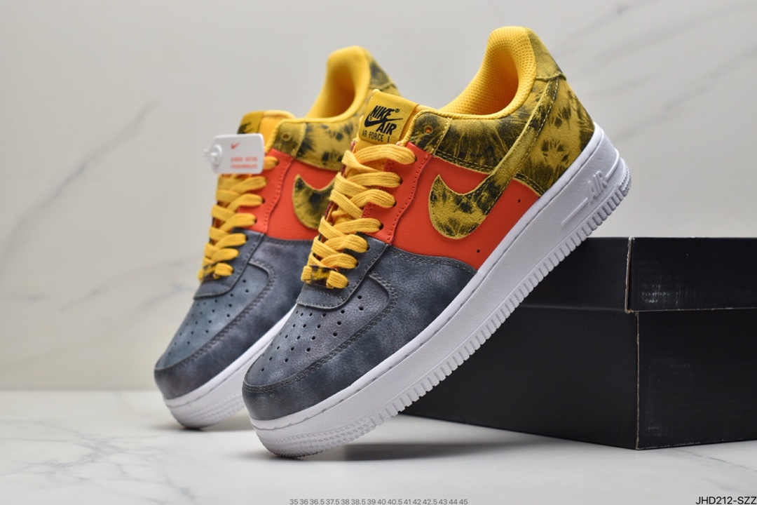 190 耐克Nike Air Force 1’07 LV8  黑灰红 拼接百搭休闲板鞋CZ0337-001