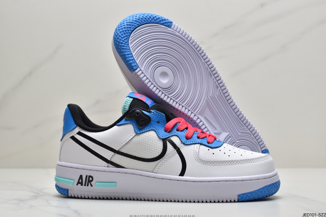 150 耐克Nike Air Force 1 React QS 解析冰蓝Light Bone 冰块 CQ8879-100