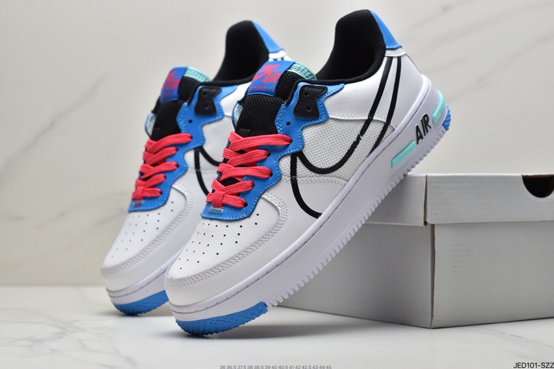 150 耐克Nike Air Force 1 React QS 解析冰蓝Light Bone 冰块 CQ8879-100